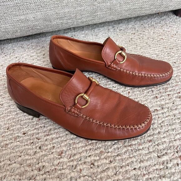 Maus & Hoffman slip on cognac leather men’s loafers main image 6